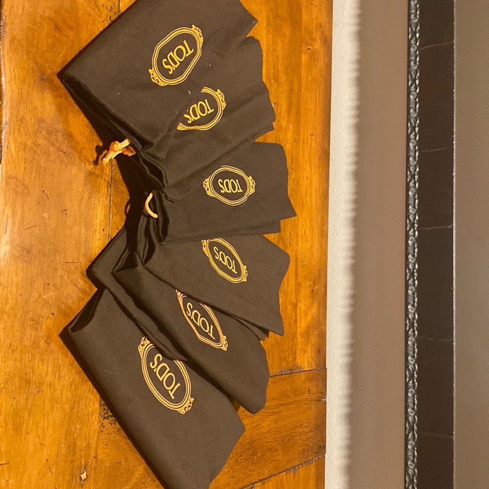 6 Tod’s loafer dust bags. Authentic, never used.
